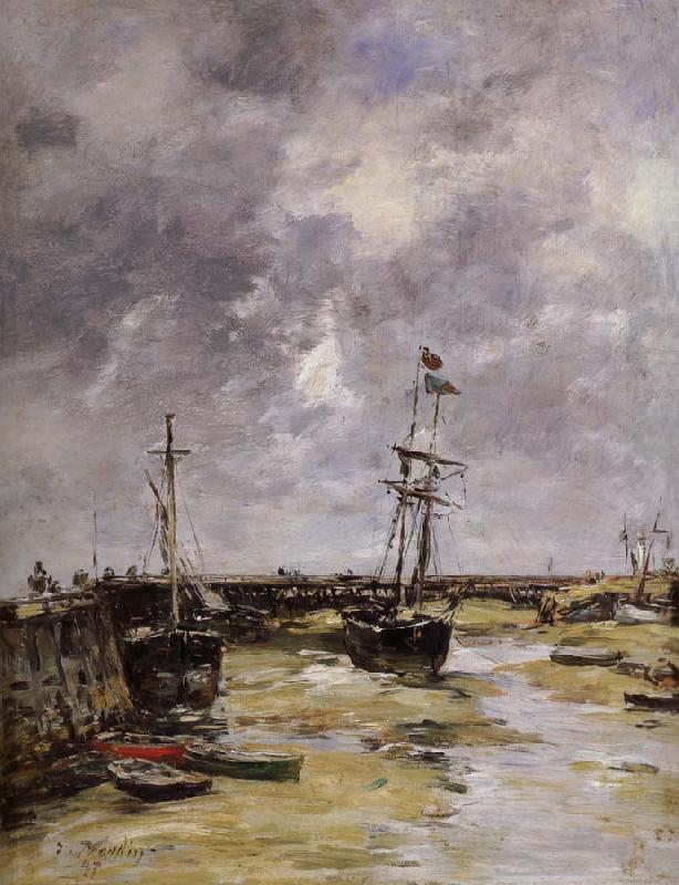 Eugene Boudin Port de Trouville a maree basse